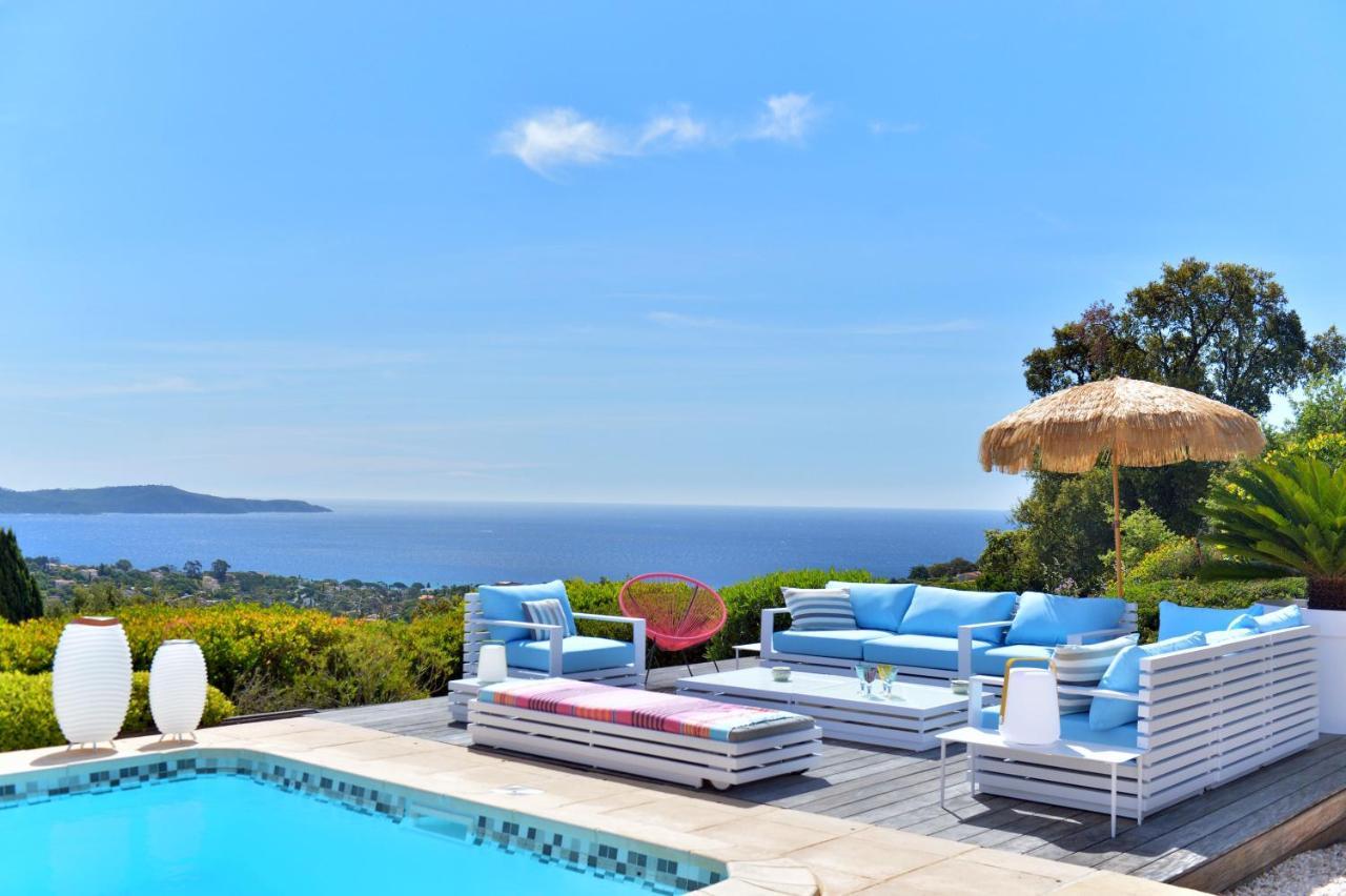 VILLA JUCANOS - Vue mer panoramique Golfe de St-Tropez Cavalaire-sur-Mer Extérieur photo